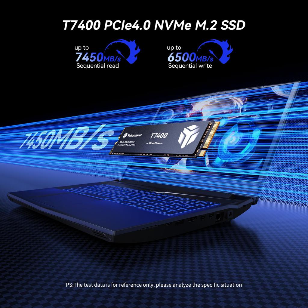 Yottamaster T7400 2TB SSD PCIe Gen4x4 NVMe Internal SSD Maximum Read Write 3D TLC NAND Compatible with Gaming PS5 PC Laptop Storage Expansion M.2
