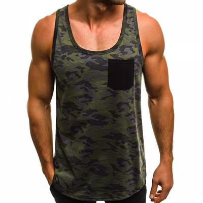 Men's Summer Sports and Casual Vest Men's Slim Camouflage Printed Personality Sleeveless Vest