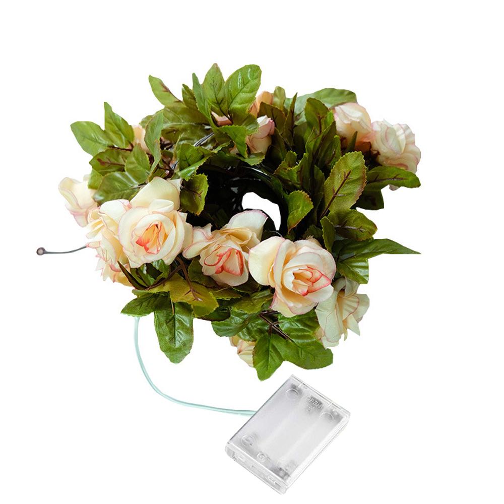 Ivy Vines Fairy Lights Battery Powered 5M Christmas Sunflower Rose Garland String Lights For Bedroom Garden Wedding Decor