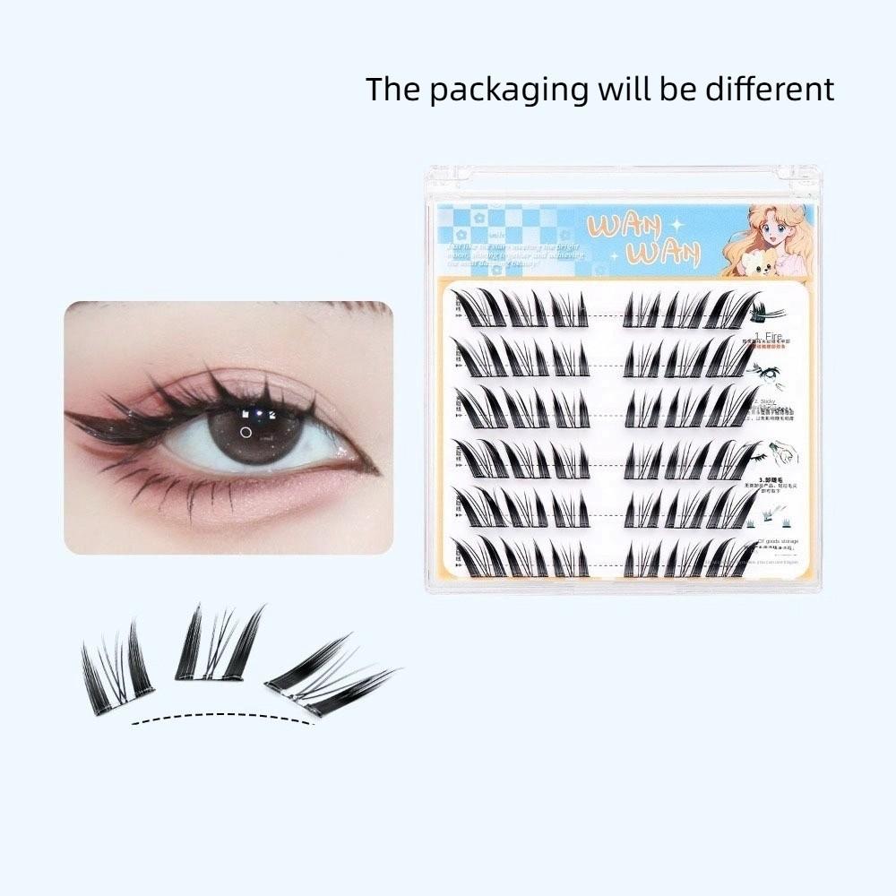 DIY Klebe-Falsche Wimpern Make-up Falsche Wimpernbüschel Grafting Wimpern