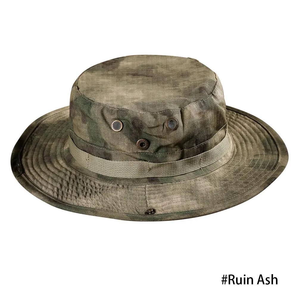 Men Hunting Hiking Outdoor Camo Sun Caps Camouflage Hat Tactical Bucket Hats Panama Summer Cap