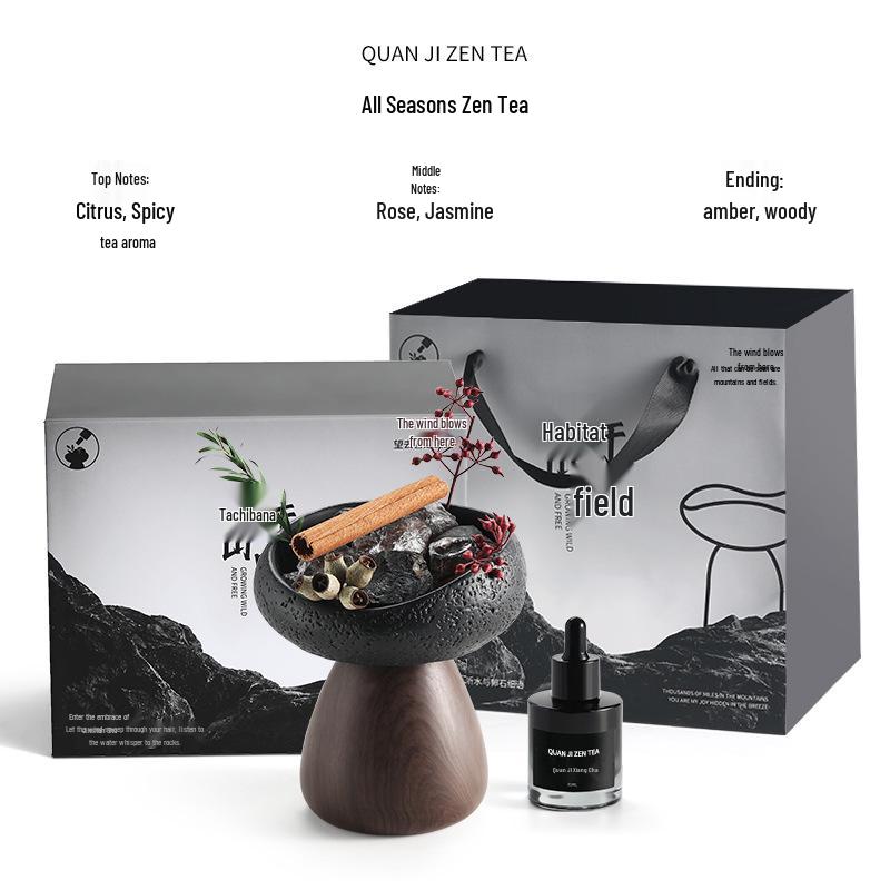 Aroma Stone Essential Oil Diffuser Gift Box - Long-Lasting Indoor Air Freshener & Hotel Ornament with Customizable Fragrance 