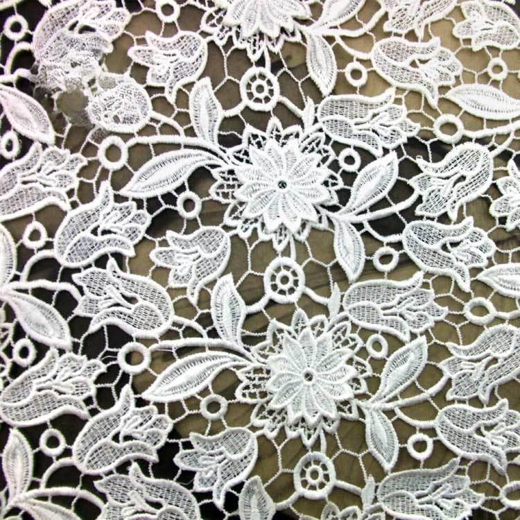 Water-Soluble Lace Full Accessories, Three-Dimensional Hollow Embroidery Cloth, Polyester Silk Embroidery Fabric, Heavy Industry Decal