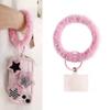 Trendy Phone Accessory Plush Key Organize Anti Drop Keychain Versatile Wristband