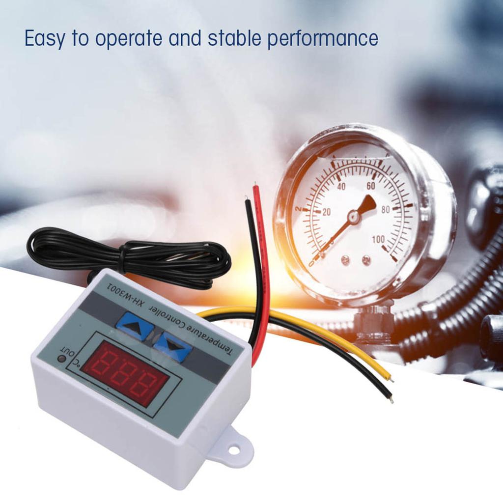 XHW3001 Temperature Controller Thermostat Switch with Waterproof Sensor Probe (24V 240W)