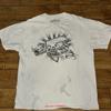 Famou Stars And Straps T Shirt White Large Y2K 21x26 Vintage Washed Slightly Casual Homme Unisex Stylish Fashion Versatile