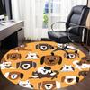 1pc Pets Animals Office Round Area Rug, Indoor Mat Suitable For Office, Under Office Chairs Bedroom Living Room Home Decor, Room Deco