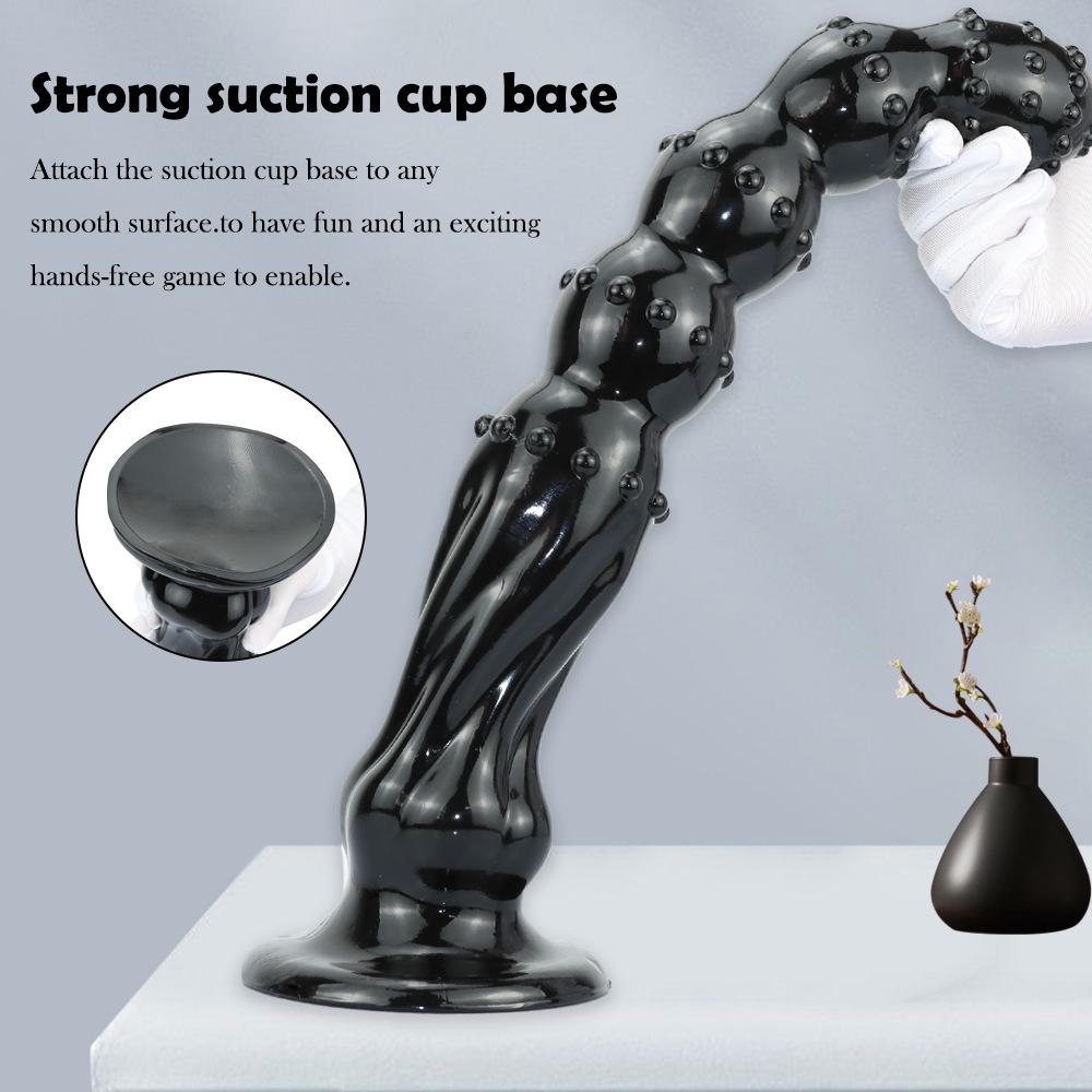 47*7cm Jumbo Pull Bead Anal Plug with Suction Cup - Long Bumps Threaded Octopus Expander