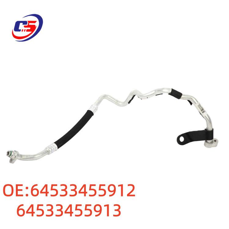 BMW E83 air conditioning pipe fittings: 64533455912, 64533455913.