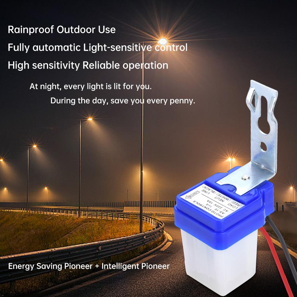 Photoswitch Sensor Switchs Auto On Off Photocell Street Light Control DC AC 12V 24V 110V 220V 10A Automatic Sensor Switch