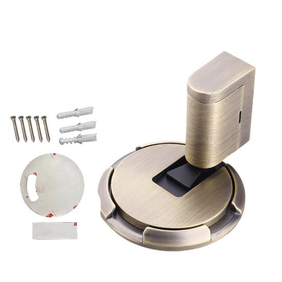 Magnetic Door Stopper No Drilling Silent Floor Door Stop with Screws Adhesive Adjustable Mechanical Magnetic Door Stopper for Home Safety