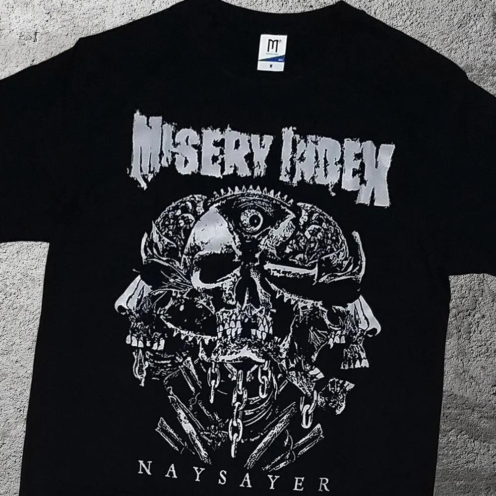 Unisex Short Sleeve Crew Neck Cotton T Shirt Misery Index M
