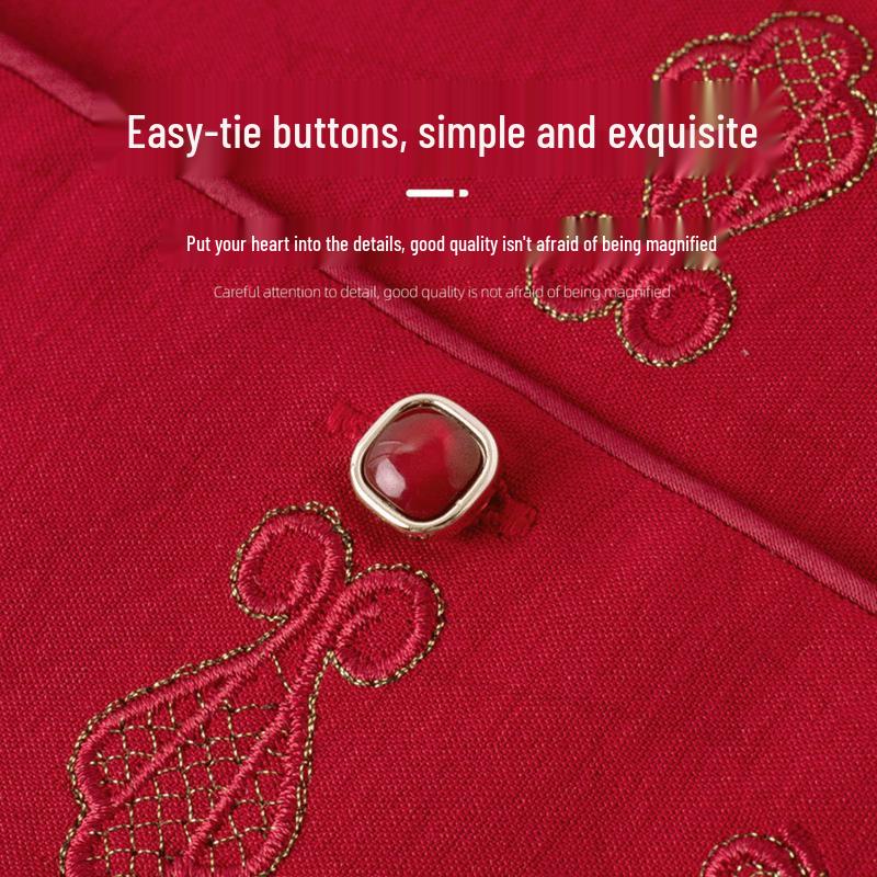 Yuzhaolin Women's New Chinese Style Embroidered Shirt
