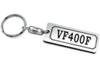 VF400F Double Ring Acrylic Original Keychain for Classic Exterior Custom Accessories A-888-2 Silver/Black - Cars, Mufflers, Handlebars, Parts,