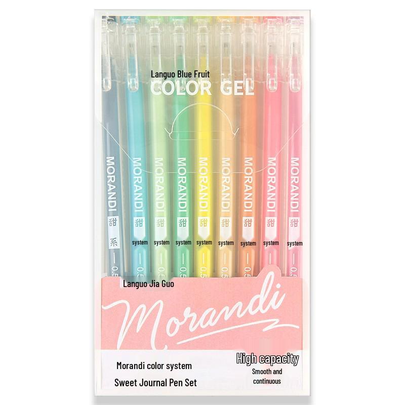 Blue Fruit Journal Pen Set: High-Capacity Neutral Pens for Drawing, Note-Taking, Highlighters, and Fine Tip Pens