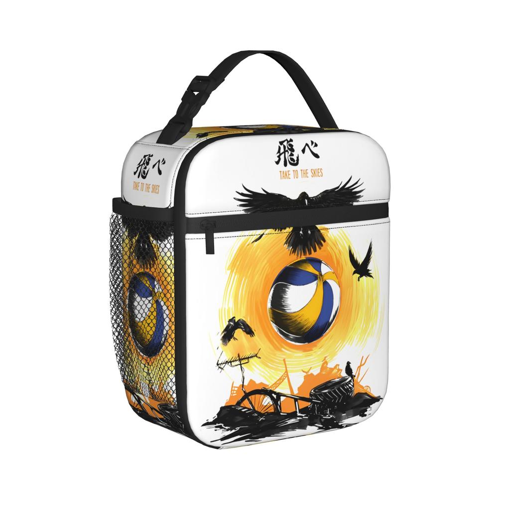 Gojo satoru Thermal Lunch Bags High Capacity Jujutsus Kaisens Reusable Thermal Carrier Tote Lunch Box Beach  Open-air Food Handbags