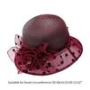 Summer Fisherman Hat For Elder Outdoor Bucket Hat With Yarn Dot Flower Decors