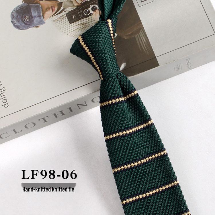 Stylish British Casual Slim Fit Knit Wool Tie, Unisex, 6cm Width.