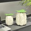 Creative Pumpkin Ceramic Storage Jar Ornaments Porch Key Storage Ornaments Luxury High Sense Living Room Storage Bottle with Lid