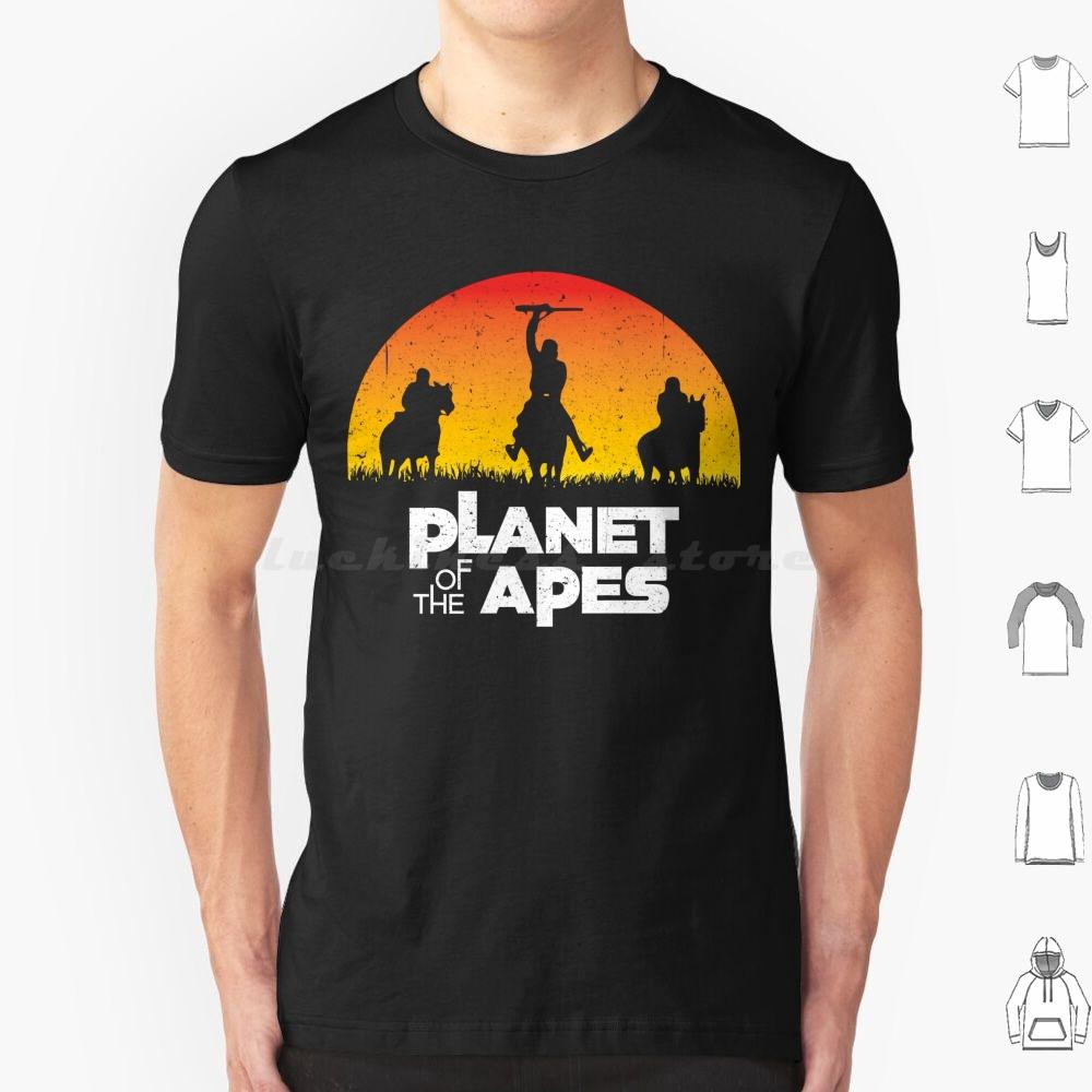 Planet Of The Apes Sunset T Shirt 6xl Cotton Cool Tee Planet Of The Apes Apes Charlton Heston Chimpanzee Film Filthy Animal S