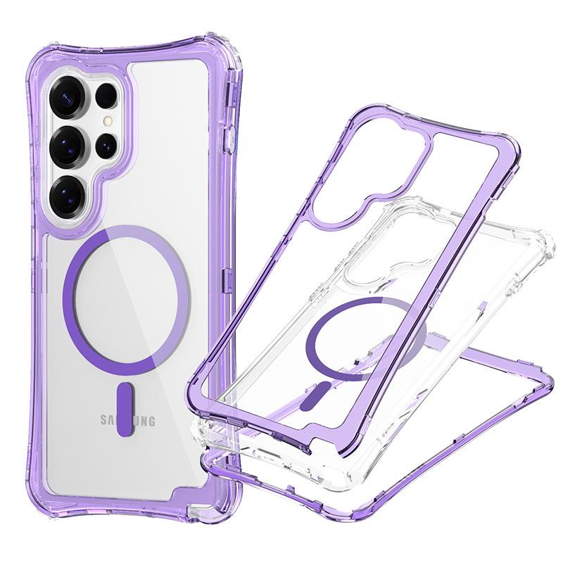 New for Samsung S25 ULTRA Magnetic Transparent 3-in-1 Phone Case