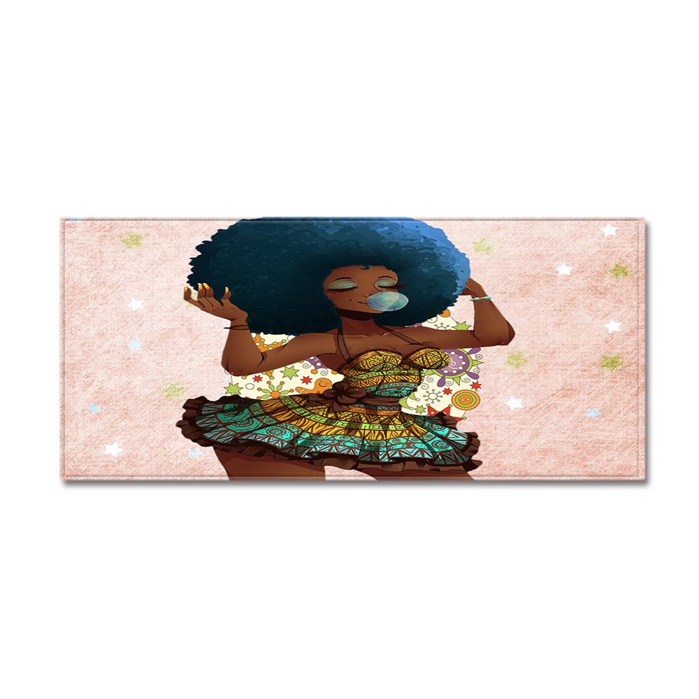 African Women'S Theme Carpet Long Floor Mat Doormat