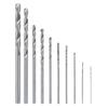 10Pcs HSS High Speed White Steel Twist Drill Bit Set For Rotary Tool New