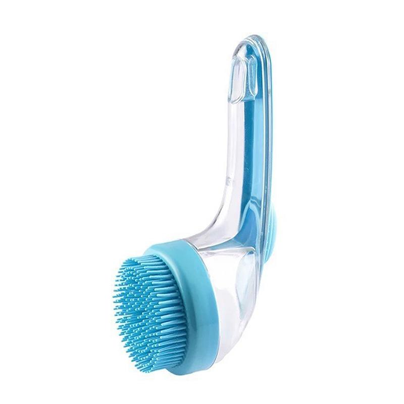 

Pet Bath Brush 2025 2 In 1 Dog Bath Brush With Built-In Shampoo Dispenser Pet Wash Brush Dogs Cats Grooming Massage Brush синій