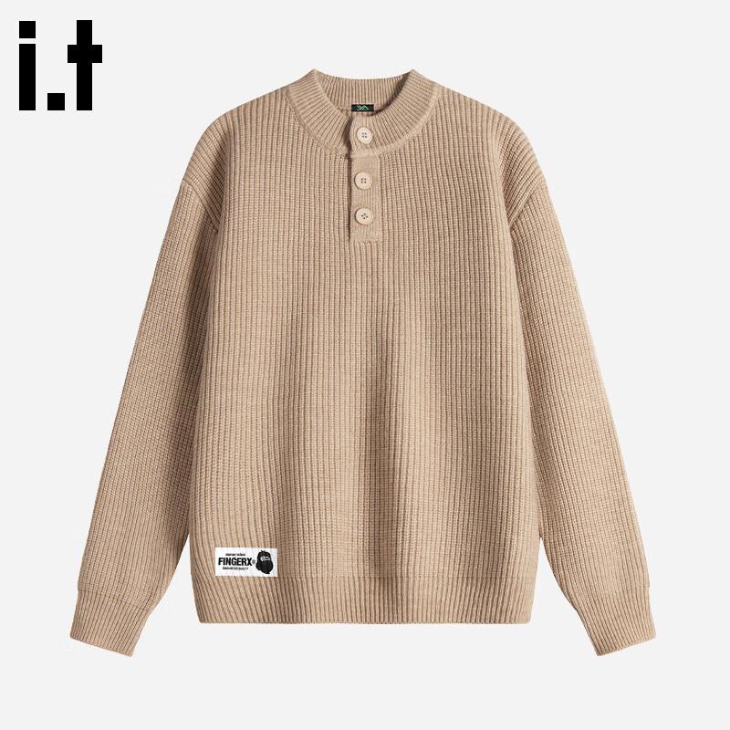 

Fingercroxx Men s Henry Collar Casual Sweater 2XL