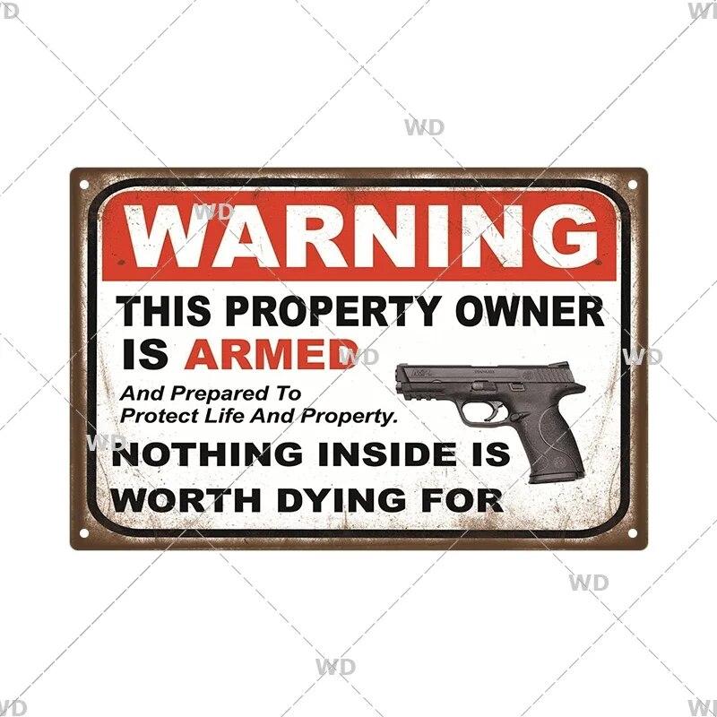 Warnung Metallschild Vintage Plakette Metall Vorsicht Bereich 51 No Trespassing Retro Garten und Hof Vorsicht Blechschild Garage Park Dekor