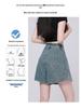 Trendy High-Waisted Pleated Denim Shorts for Women - Casual, Versatile A-Line Jeans for Spring/Summer