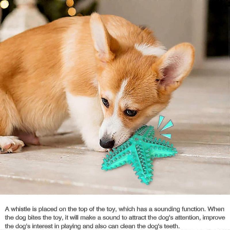 Dog Toys For Aggressive Chewers, Dog Teething Cleaning Toothbrush Toy(blue)-WG