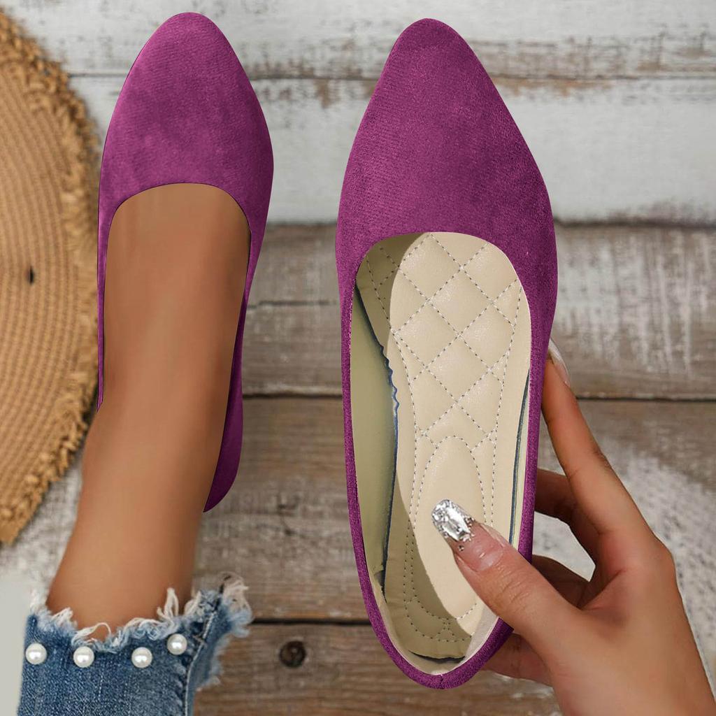 Women's Ballet Flats - Elegant Comfortable With Heel Balerina Shoes Summer Pointed Flat Shoes For Women