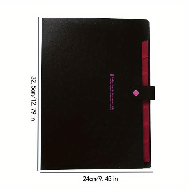 1PC Organ Folder, 8-in Folder, Pp Material Large Capacity File Bag, Very Suitable for Home, Office, Classroom and So On