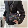 Mała Torba z Letnimi Płatkami, Modna Ręczna Codzienna na Łańcuszku, Jednoramienna Crossbody, Błyszcząca Torba Damska