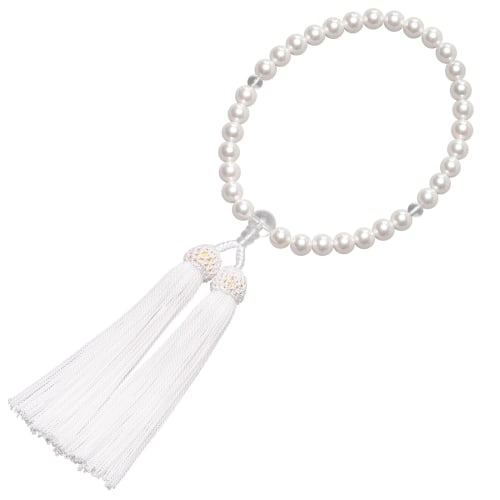 Tsuun Nenjuya Women's Prayer Beads, Made of Genuine Crystal and Starry Bodhi Tree, Ideal for Funerals, Wakes, and Informal Ceremonies, Includes Prayer
