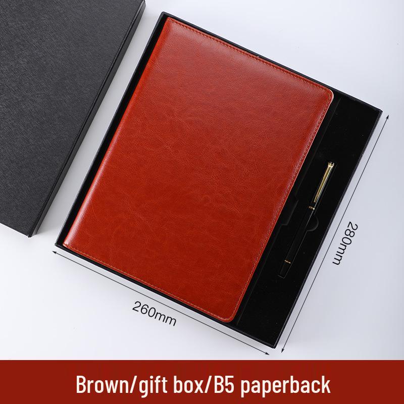 A5 Custom Imitation Leather Notebook Gift Set - Customizable Creative Journal