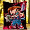 1pc Chucky2 Theme Blanket - Digital Print, Polyester, Cozy for All Seasons, Perfect for Outdoor, Camping, and Travel