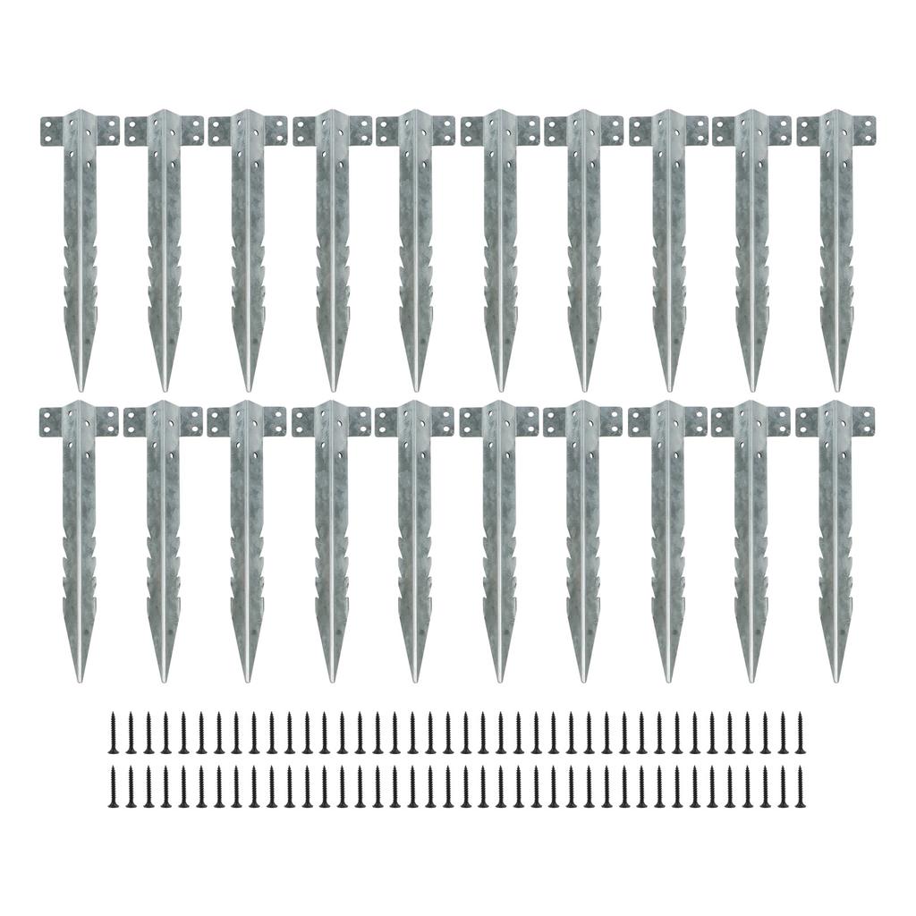 10/20pcs Railway Sleeper Brackets Metal Heavy-duty Sleeper Stakes Brackets For Garden Raised Beds & Pathway Accessories