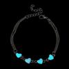 Little Star Heart Flower Glow In the Dark Ankle Bracelet Anklet Women's Jewelry