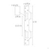Security Door Strike Plate for 5-1/2" To 6" Hole Center - Simple Installation, Design