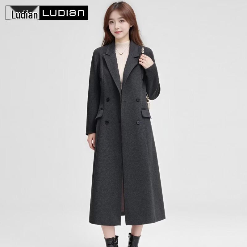LUDIan Women's Double-Breasted Trench Coat
