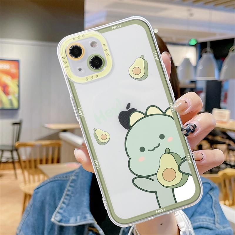 Funny Cartoon Animal Clear Phone Case For iPhone 11 14 Pro 13 12 Mini SE 3 SE 2020 7 8 Plus X XR XS Max Matte Soft Cover Fundas