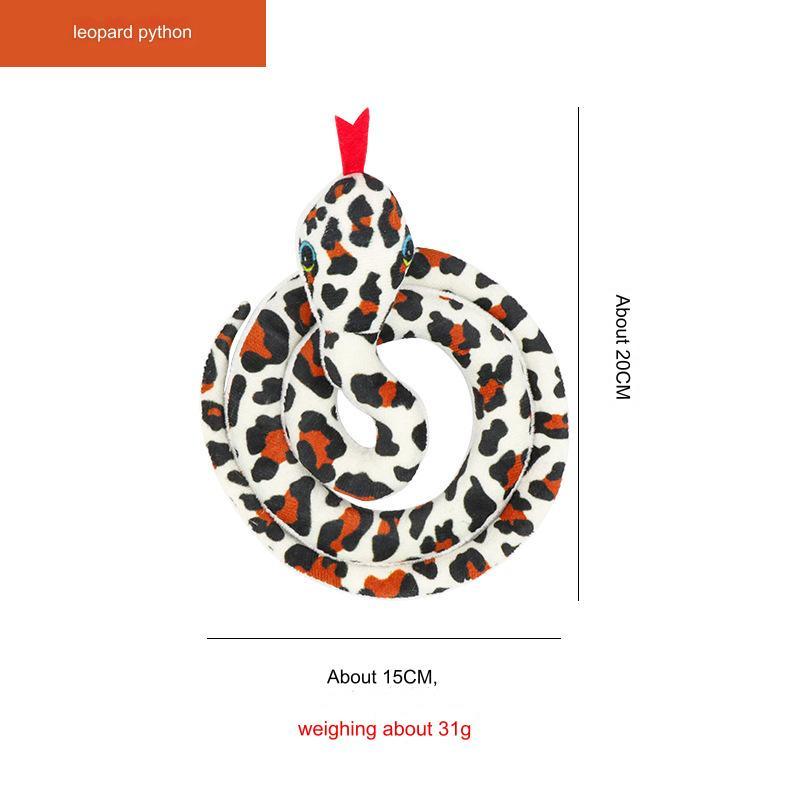 New Plush Cat Toy Realistic Snake Design With Interactive Sound Perfect For Pets To Chew And Play 33g