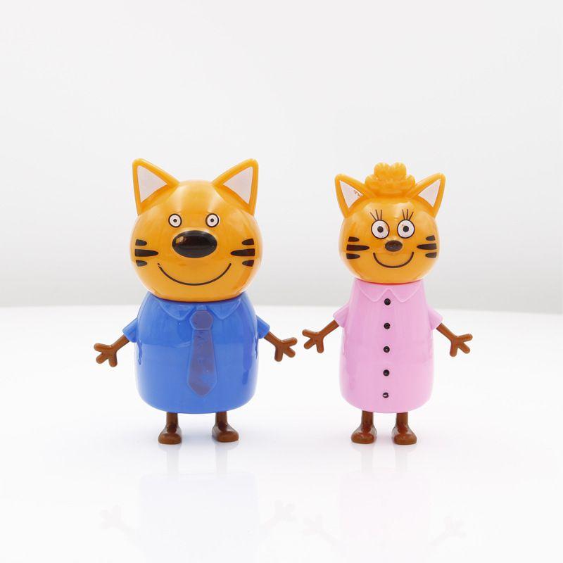 Premium Quality Russian Anime Three Kittens Happy Cats Action Figure Mini Toy Dolls
