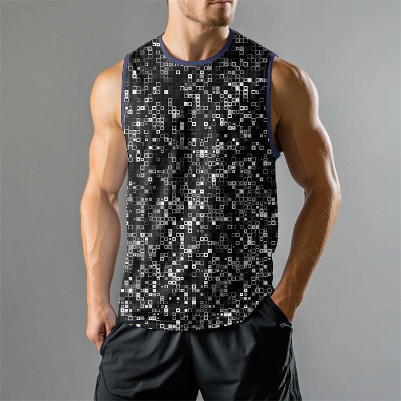 Modische 3D-bedruckte Grafik-Sommerweste für Herren, lässiges Streetwear-Top mit Sternengrafik, locker, ärmellos, Fitness-Pullover-Top 2025