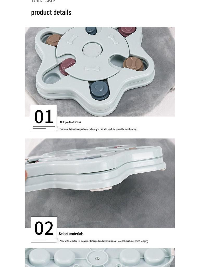 Pet Dog Puzzle Slow Feeder Bowl - Bite-Resistant, Leak-Proof Interactive Decompression Toy.
