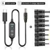 5V 9V 12V 15V 20V Typ C zu DC PD Adapterkabel mit Adapter Einstellbare Boost-Leitung Typ-C zu DC Kabel für Wifi-Router Laptops