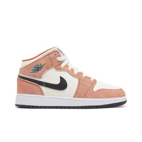 Air Jordan 1 Mid SE GS Orange Suede DV1336-800