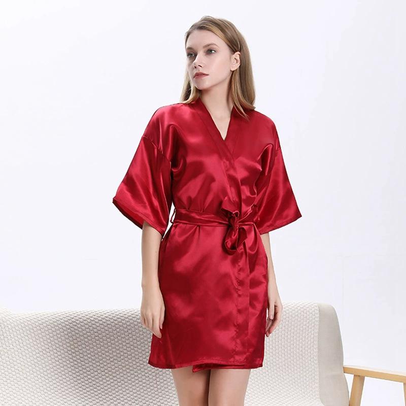 Women Short Sleeve Gown Robe Loungewear Pajamas